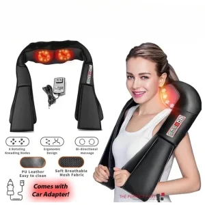 Back Neck And Shoulder Massager With Heat Deep Tissue, Kneading Pillow