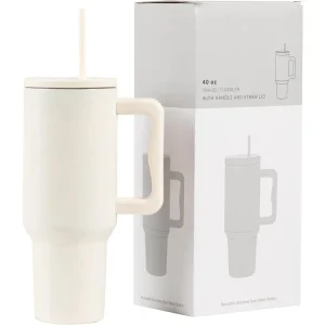 40 Oz Tumbler With Handle, Reusable Insulated Cup With Lid And Straw, Water Bottle, Travel Mug For Cold And Hot